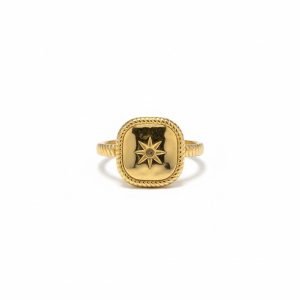 Guiding star ring in gold