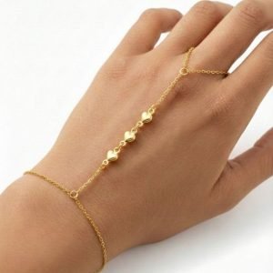 Triple hearts hand chain