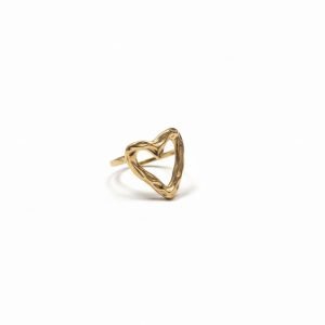 Melted heart ring