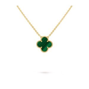 Single Van Cleef Necklace In Dark Green