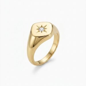 North Star Pinky Ring In Gold